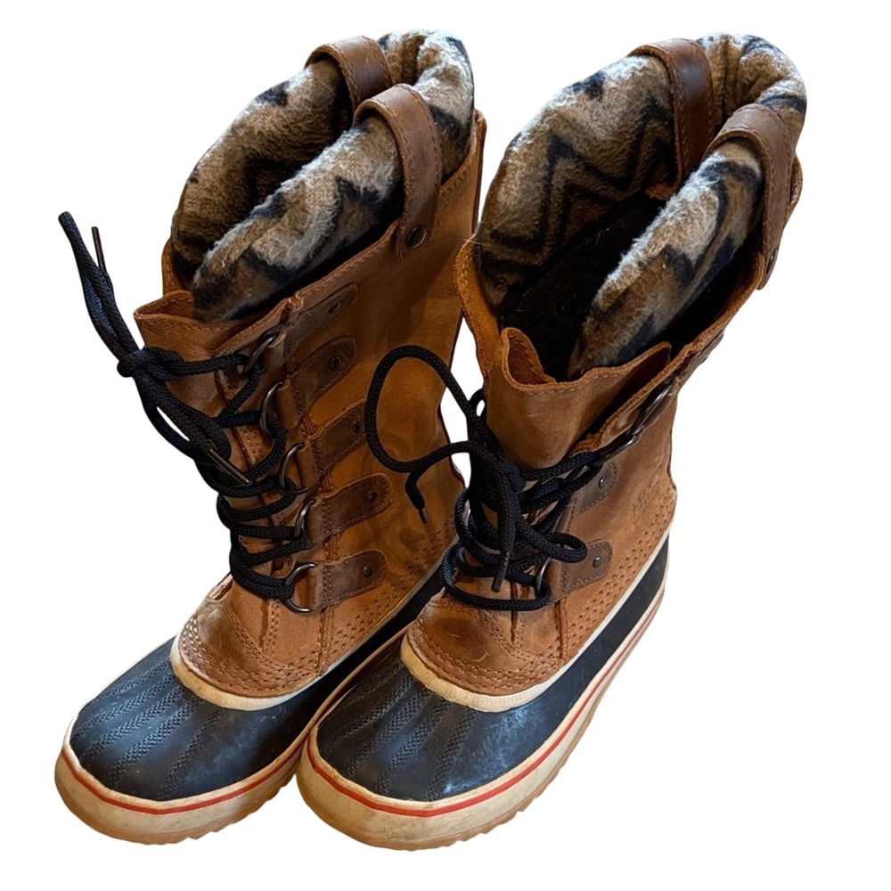 Sorel Elk Brown Black Tofino Waterproof Winter Boots Womens 6
